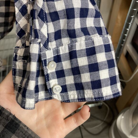 J Crew Womens Gingham Print Classic Shirt Size 24 Preppy Coastal Career Timeless - Picture 9 of 11